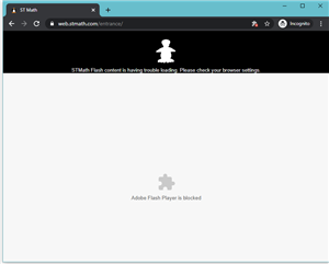 Adobe flash player is blocked 